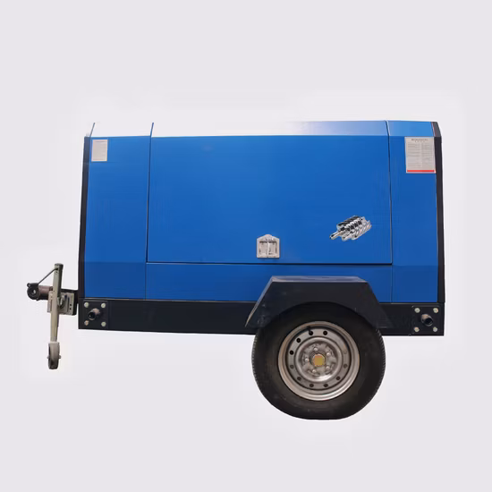 41kw 8bar 5m3/分 185cfm 産業ディーゼルポータブルねじ空気圧縮機