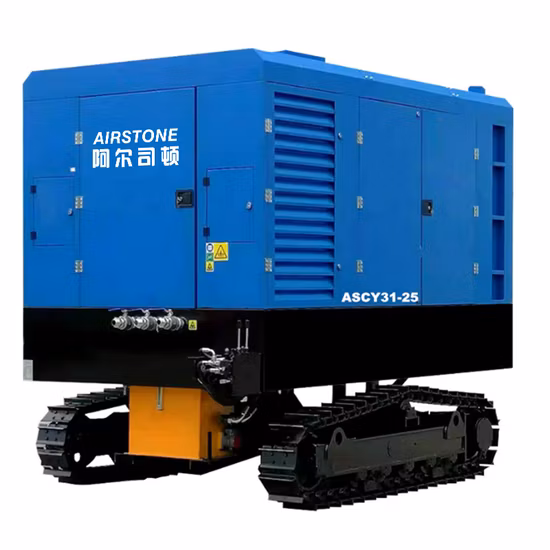 頑丈な 185cfm 41kw 単一ディーゼル エンジン携帯用空気圧縮機
