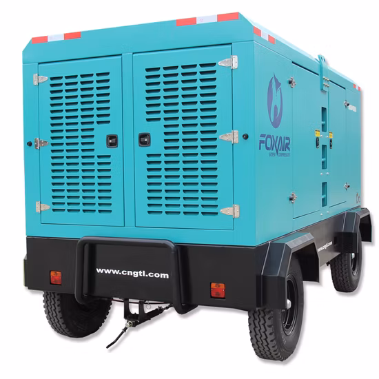 Gtl 900cfm 16bar 25m3 掘削鉱山ポータブルスクリューモバイルディーゼルエアコンプレッサー工場出荷時の価格